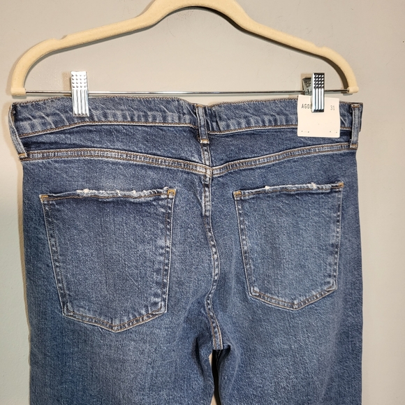 NWT  AGOLDE Toni Mid Rise Distressed Straight Leg Jeans in Obscure size 31 - Picture 5 of 16